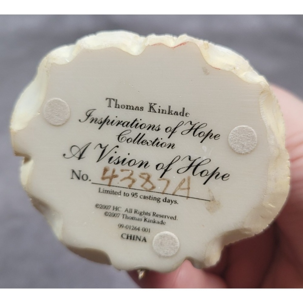 Thomas Kinkade "A Vision of Hope" Figurine Inspirations of Hope Lady Parasol 8" - Picture 6 of 7